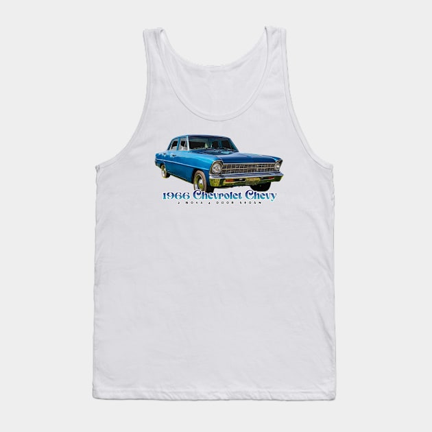 1966 Chevrolet Chevy II Nova 4 Door Sedan Tank Top by Gestalt Imagery